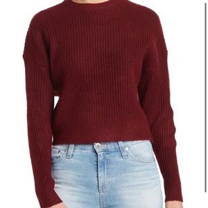 Crew Neck Rib Knit Sweater